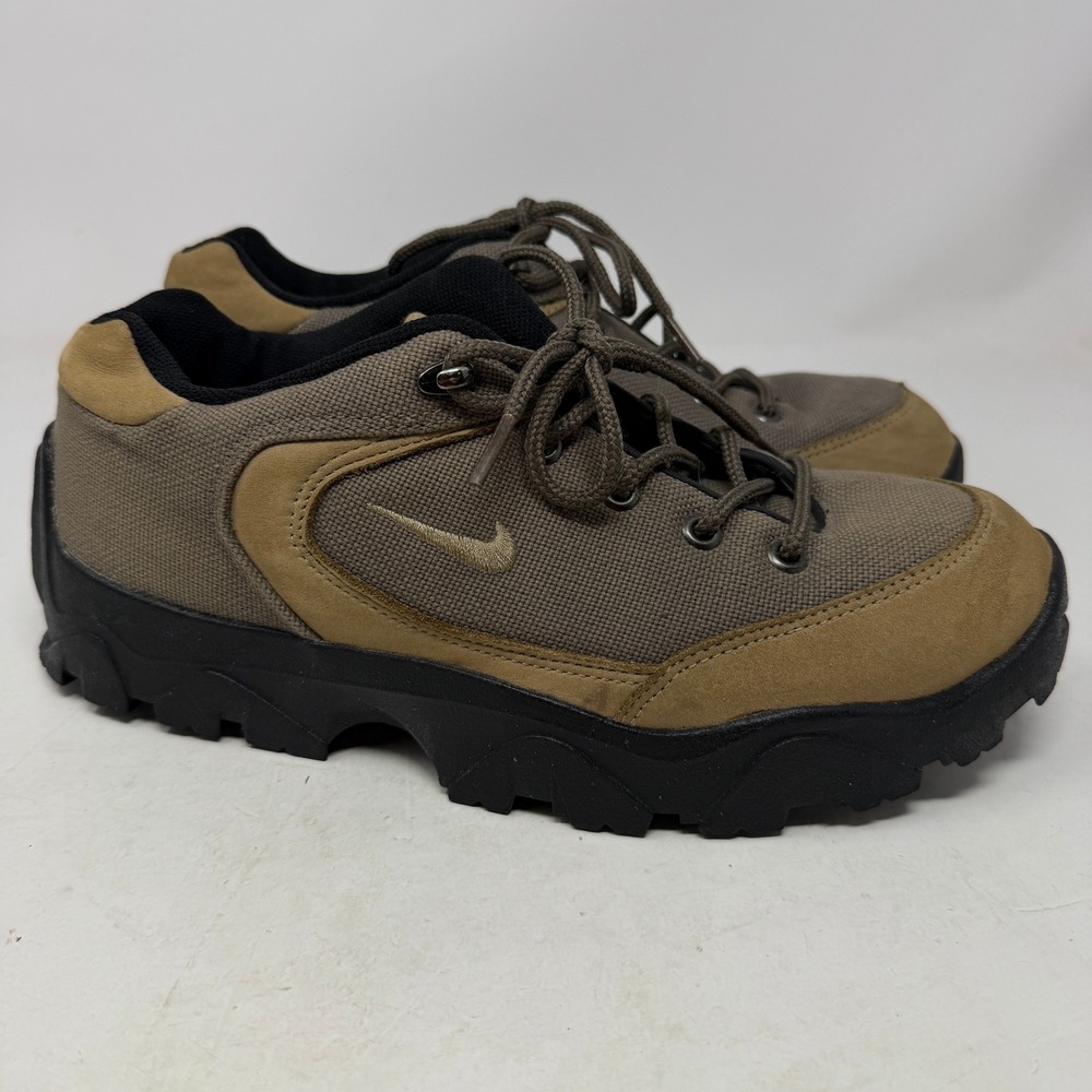 Nike Hiking Shoes Mens 9 ACG 165029-221 Brown Canvas Trail EUC